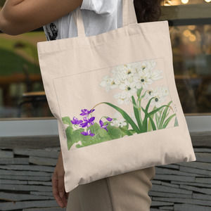 Violet & Scilla Flower Canvas Tote Bag